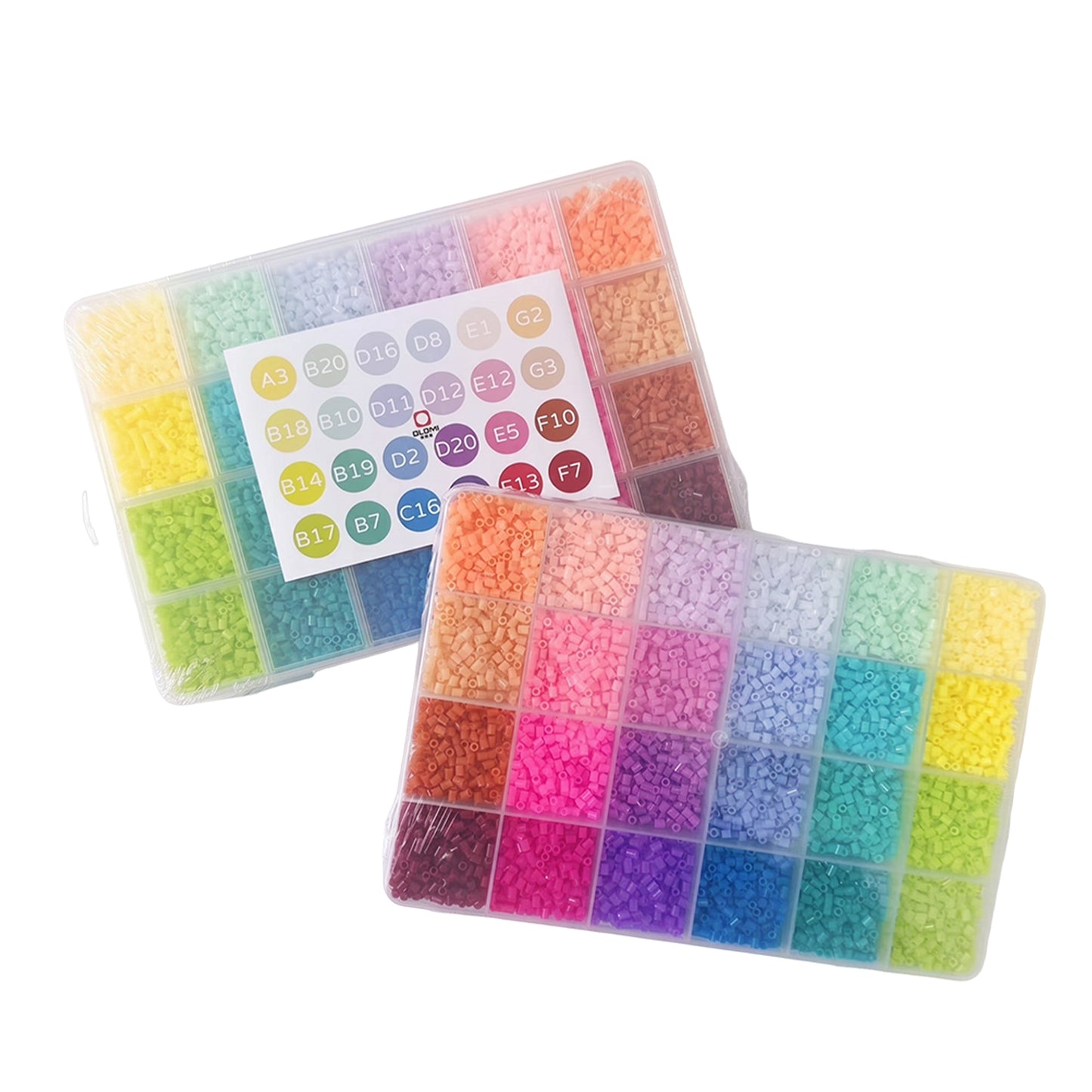 20 Colors 5mm Melty Beads Craft Kit Beginner-Friendly Iron Beads DIY Set with Color Label Pixel Art Beads Kit Ideal(Morandi Soft Tone Fuse Beads Set)