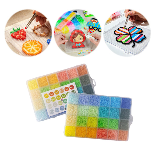 20 Colors 5mm Melty Beads Craft Kit Beginner-Friendly Iron Beads DIY Set with Color Label Pixel Art Beads Kit Ideal(Fresh Pastel Color Fuse Beads Set)