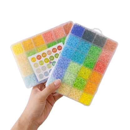 20 Colors 5mm Melty Beads Craft Kit Beginner-Friendly Iron Beads DIY Set with Color Label Pixel Art Beads Kit Ideal(Fresh Pastel Color Fuse Beads Set)