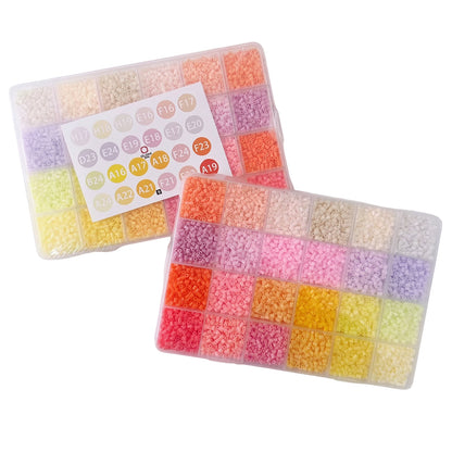 20 Colors 5mm Melty Beads Craft Kit Beginner-Friendly Iron Beads DIY Set with Color Label Pixel Art Beads Kit Ideal(Cream Light Tone Fuse Beads Set)