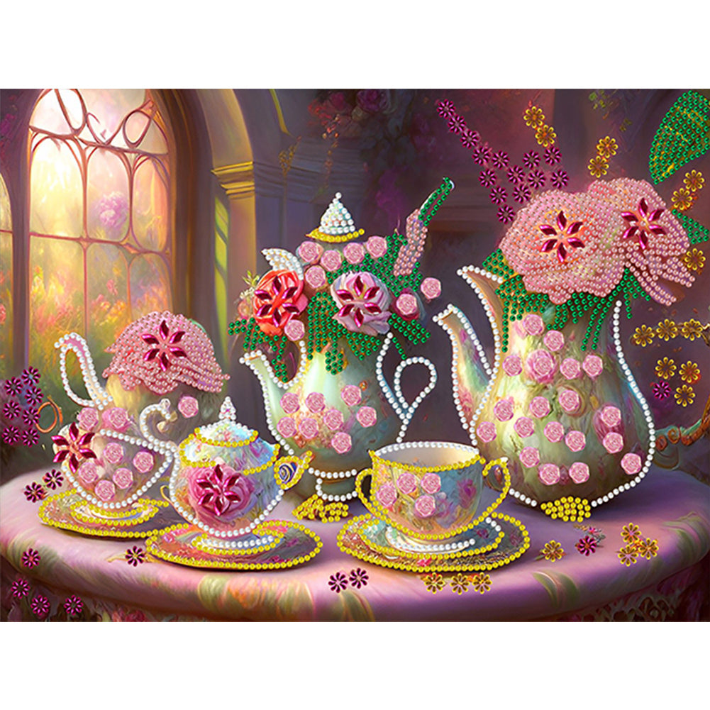 Owl 40*30CM(Canvas) Special Shaped Drill Diamond Painting