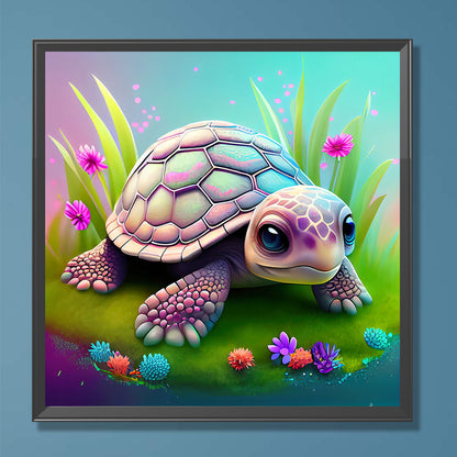 Crawling Turtle - Full Round Drill Diamond Painting 30*30CM