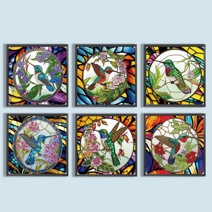 Hummingbird Glass Painting - Special Shaped Drill Diamond Painting 30*30CM