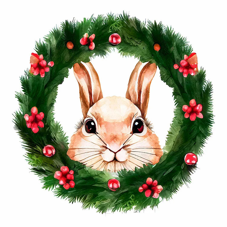 Small Animal Wreath Sheep - Full Round Drill Diamond Painting 30*30CM