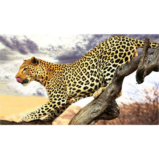 Leopard - Full Round Drill Diamond Painting 70*40CM