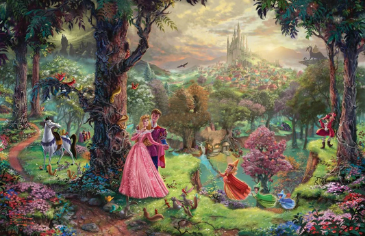 Disney Princess And Price - Full Round Drill Diamond Painting 50*30CM