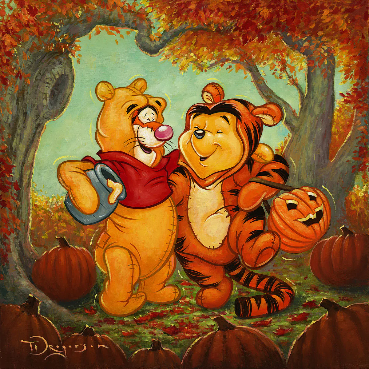 Disney Winnie The Pooh And Tigger - Full Round Drill Diamond Painting 40*40CM