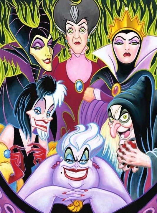 Disney Witch Stepmothers - Full Round Drill Diamond Painting 40*50CM