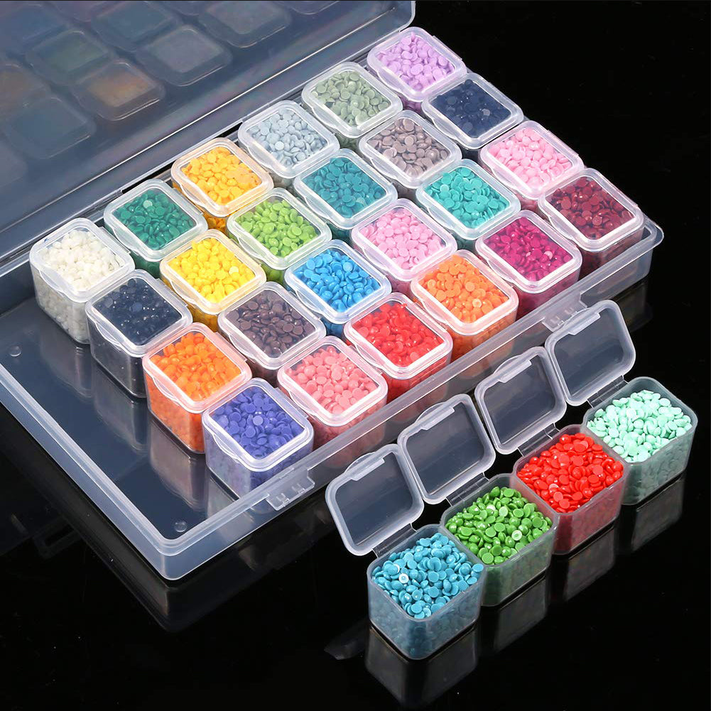 32/48/64 Slots Beads Storage Case Acrylic Storage Containers for Embroidery Tool