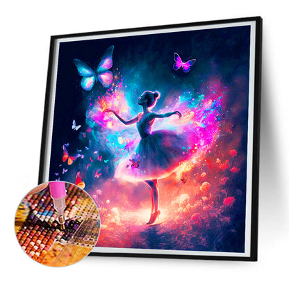 Butterfly Ballerina - Full Round Drill Diamond Painting 30*30CM