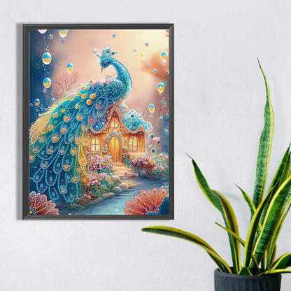 Fantasy Peacock - Special Shaped Drill Diamond Painting 30*40CM
