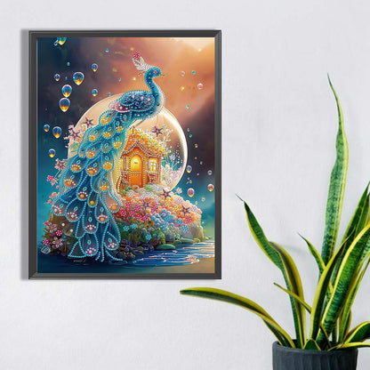 Fantasy Peacock - Special Shaped Drill Diamond Painting 30*40CM