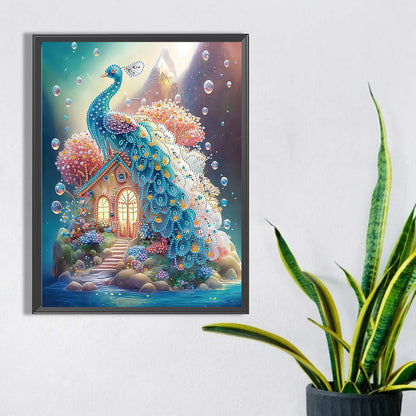 Fantasy Peacock - Special Shaped Drill Diamond Painting 30*40CM