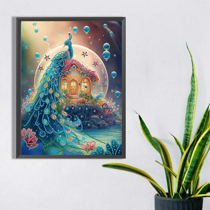 Fantasy Peacock - Special Shaped Drill Diamond Painting 30*40CM