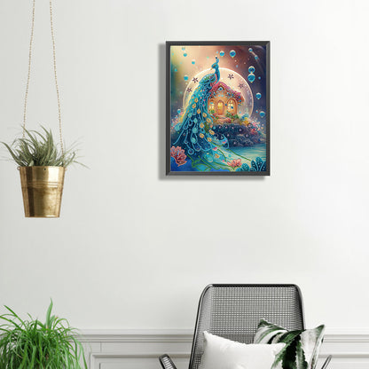 Fantasy Peacock - Special Shaped Drill Diamond Painting 30*40CM