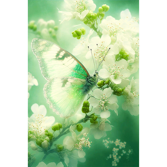 Fantasy Flowers And Butterflies - Full Round Drill Diamond Painting 40*60CM