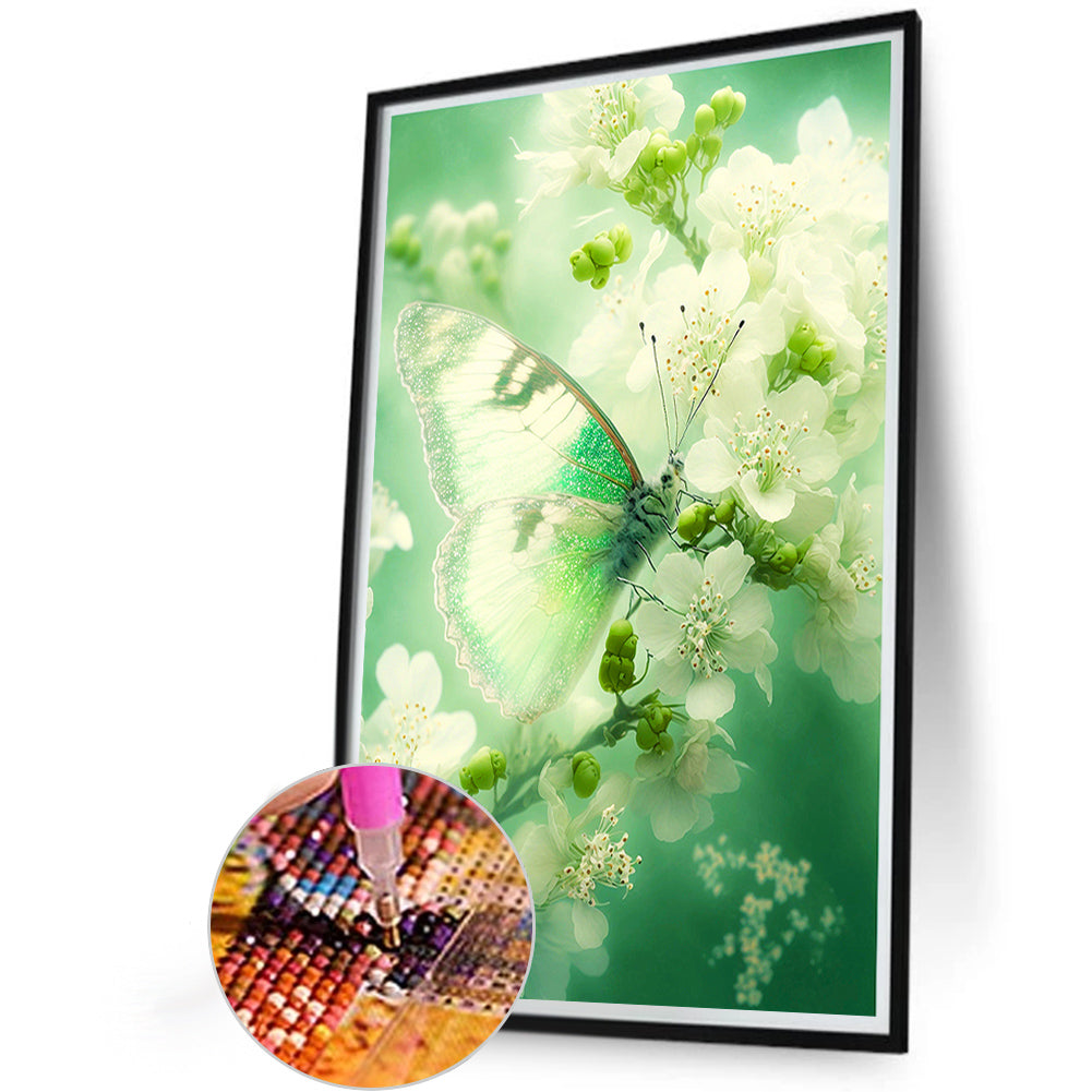 Fantasy Flowers And Butterflies - Full Round Drill Diamond Painting 40*60CM