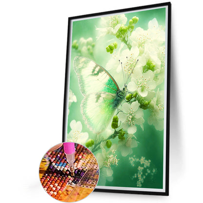 Fantasy Flowers And Butterflies - Full Round Drill Diamond Painting 40*60CM