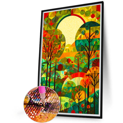 High Saturation Glass Painting Jungle - Full Round Drill Diamond Painting 40*60CM