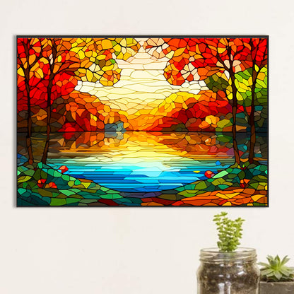 Glass Painting Forest - Full Round Drill Diamond Painting 60*40CM