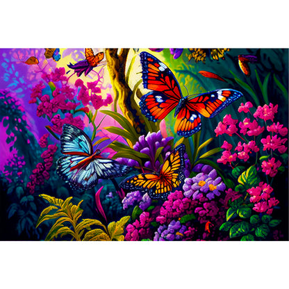 Butterfly Swarm - Full Round Drill Diamond Painting 60*40CM