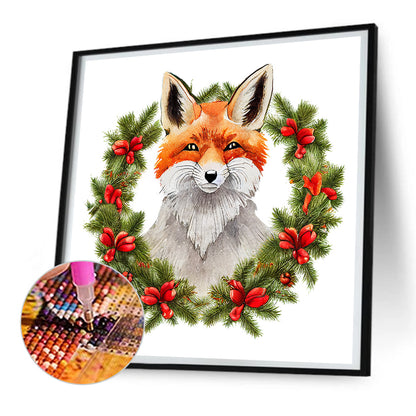 Animal Garland Fox - Full Round Drill Diamond Painting 30*30CM