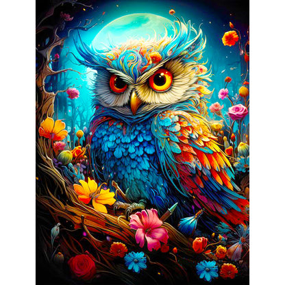 Owl - Full Round Drill Diamond Painting 30*40CM