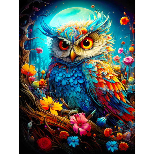 Owl - Full Round Drill Diamond Painting 30*40CM