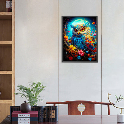 Owl - Full Round Drill Diamond Painting 30*40CM