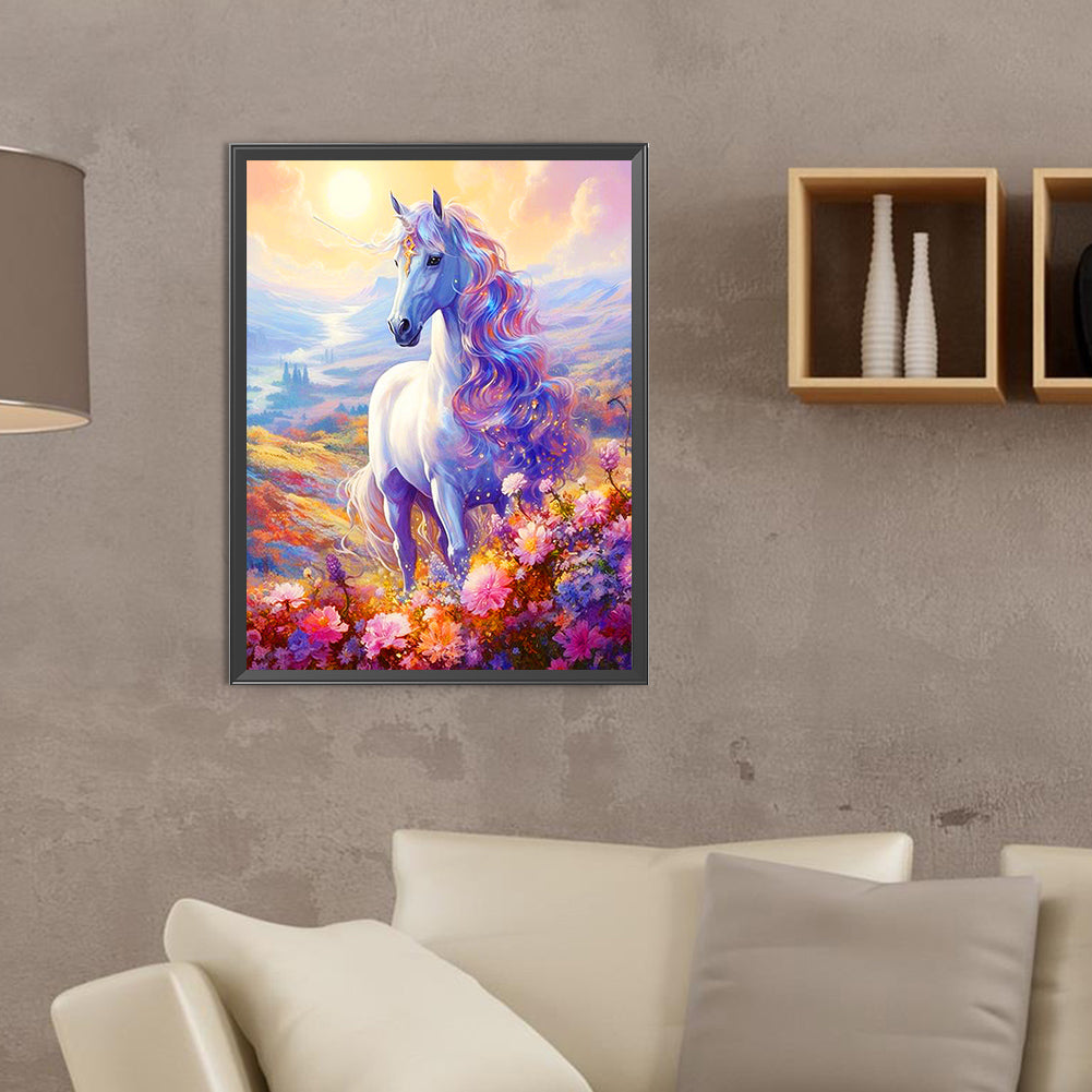 Unicorn - Full Round Drill Diamond Painting 30*40CM