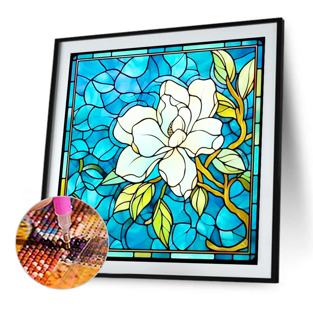 Glass Jasmine - Full Round Drill Diamond Painting 40*40CM