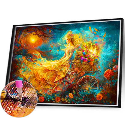 Dream Night Girl - Full Round Drill Diamond Painting 60*40CM