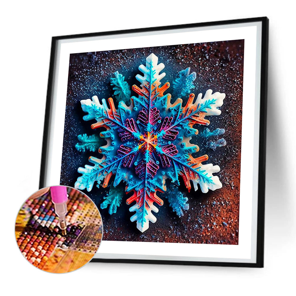 Winter Snowflakes - Full Round Drill Diamond Painting 30*30CM