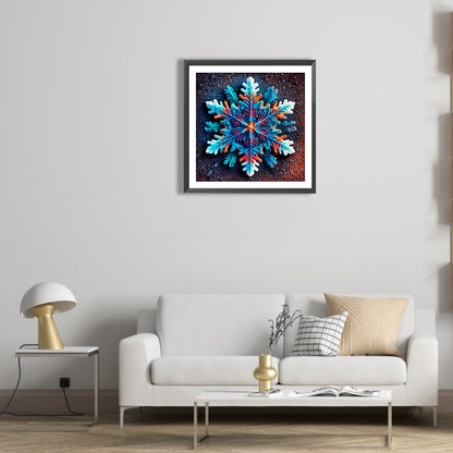 Winter Snowflakes - Full Round Drill Diamond Painting 30*30CM