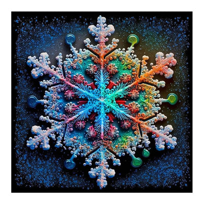 Winter Snowflakes - Full Round Drill Diamond Painting 30*30CM