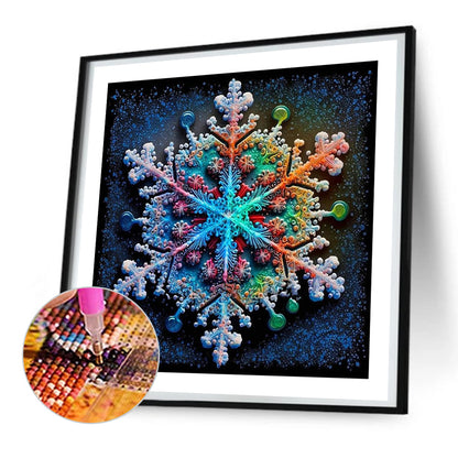 Winter Snowflakes - Full Round Drill Diamond Painting 30*30CM