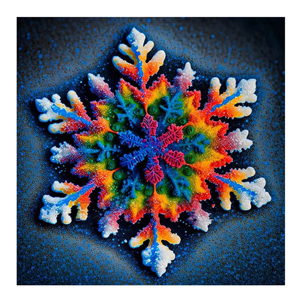 Winter Snowflakes - Full Round Drill Diamond Painting 30*30CM