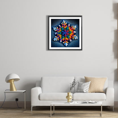 Winter Snowflakes - Full Round Drill Diamond Painting 30*30CM