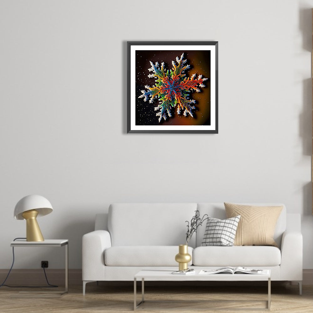 Winter Snowflakes - Full Round Drill Diamond Painting 30*30CM