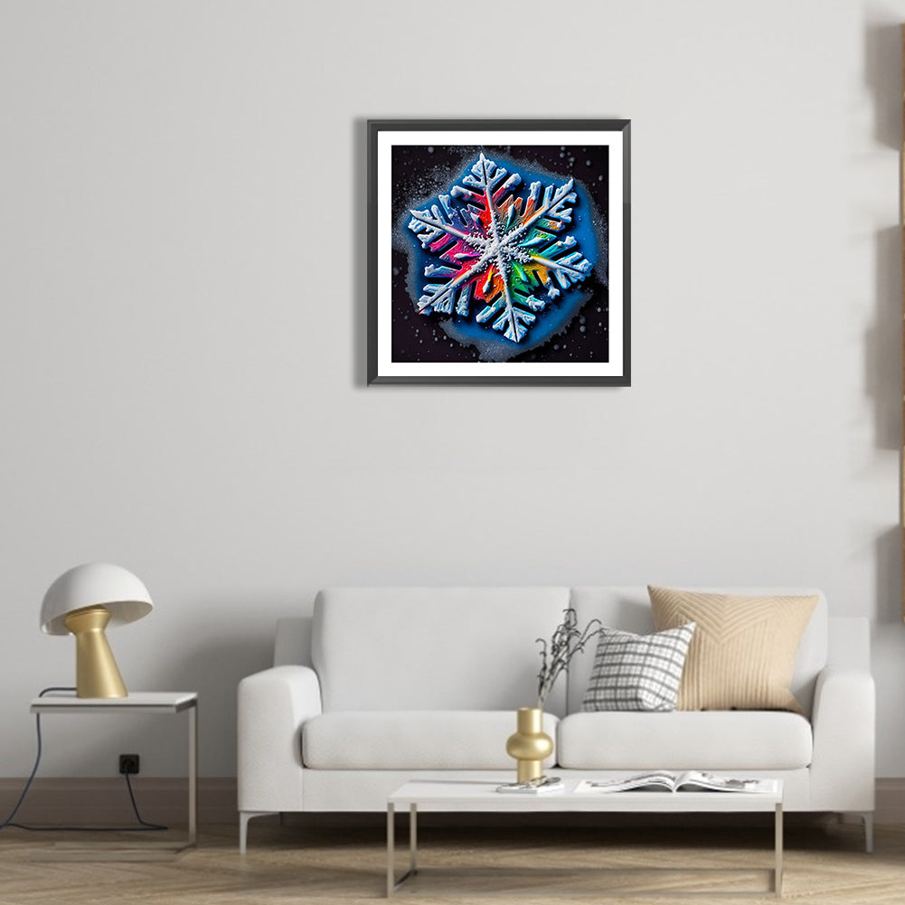 Winter Snowflakes - Full Round Drill Diamond Painting 30*30CM