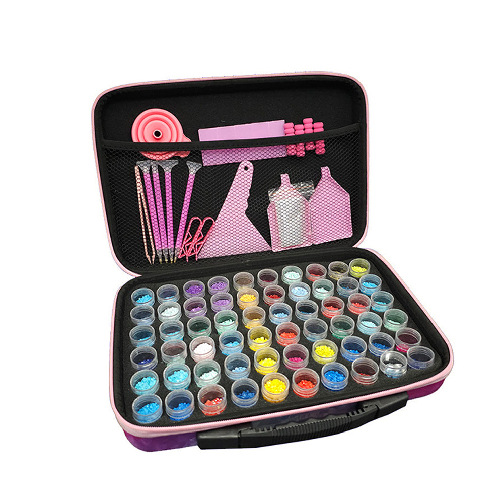 Beads Carry Case with Funnel Sticker Diamond Painting Mosaic Tools for DIY Craft