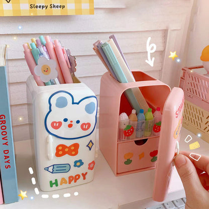 Kawaii Large-capacity Desktop Refrigerator Storage Pen Holder