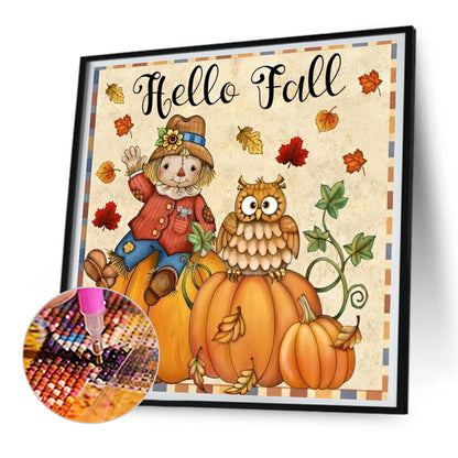 Harvest Pumpkins - Full Round Drill Diamond Painting 30*30CM