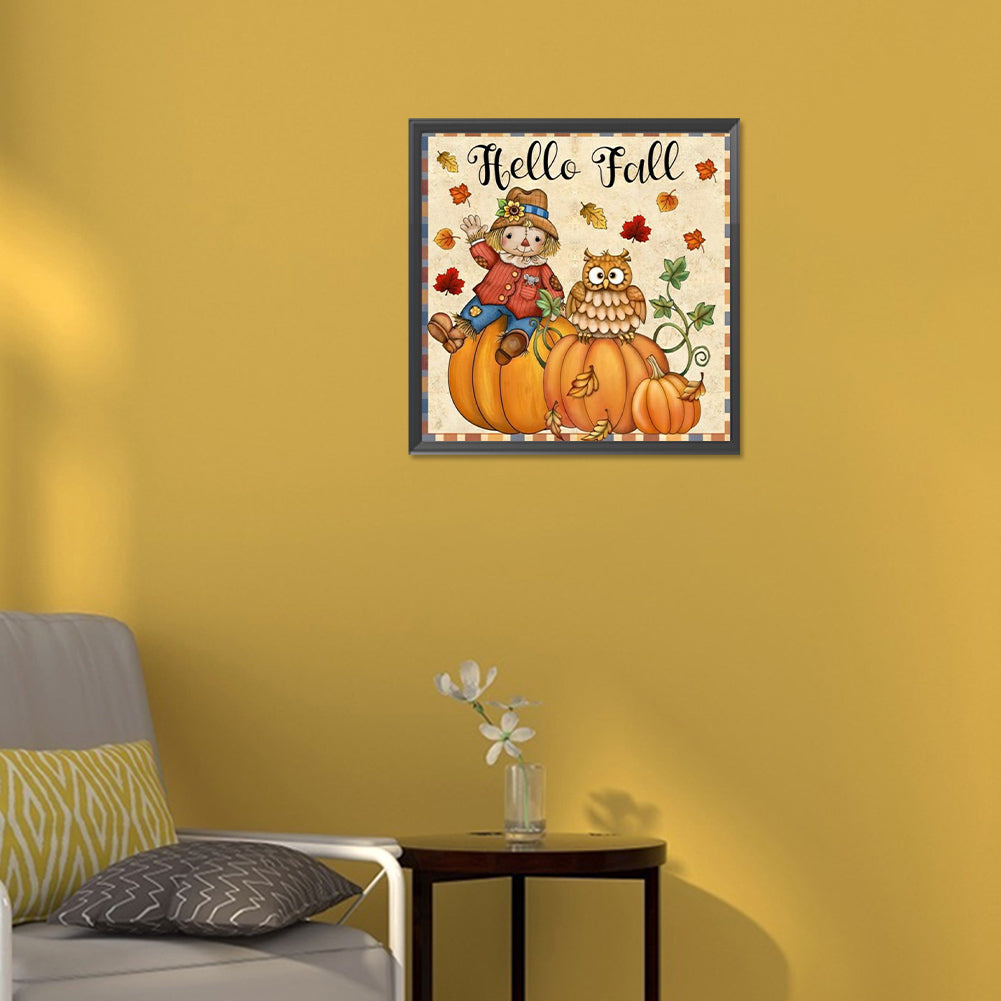 Harvest Pumpkins - Full Round Drill Diamond Painting 30*30CM