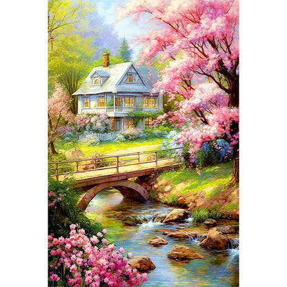 Beautiful Outdoor Suburbs - Full Round Drill Diamond Painting 40*60CM