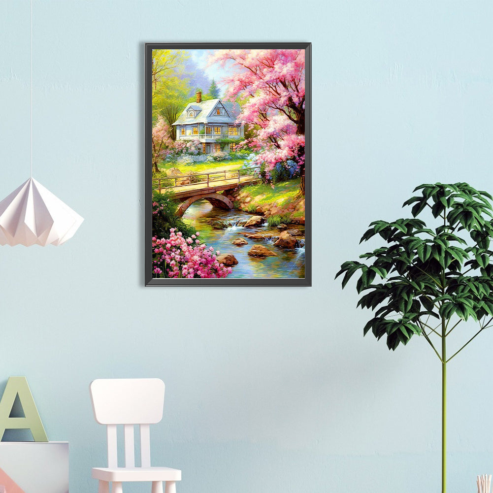 Beautiful Outdoor Suburbs - Full Round Drill Diamond Painting 40*60CM
