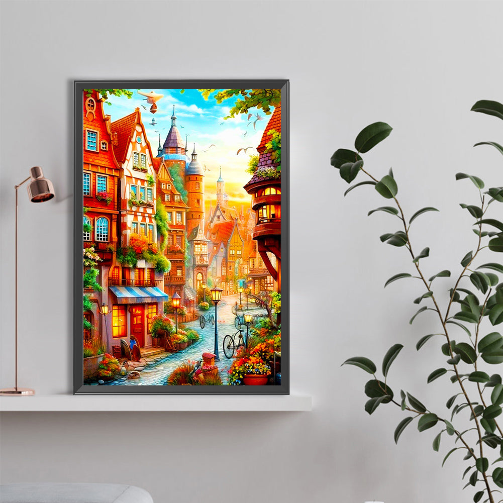 Beautiful City Streets - Full Round Drill Diamond Painting 40*60CM