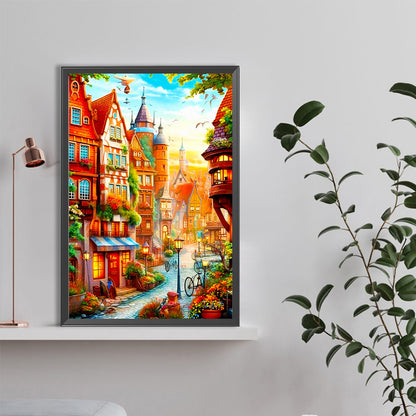Beautiful City Streets - Full Round Drill Diamond Painting 40*60CM