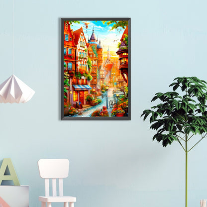 Beautiful City Streets - Full Round Drill Diamond Painting 40*60CM