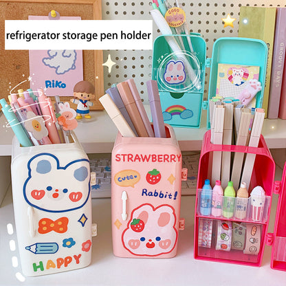 Kawaii Large-capacity Desktop Refrigerator Storage Pen Holder